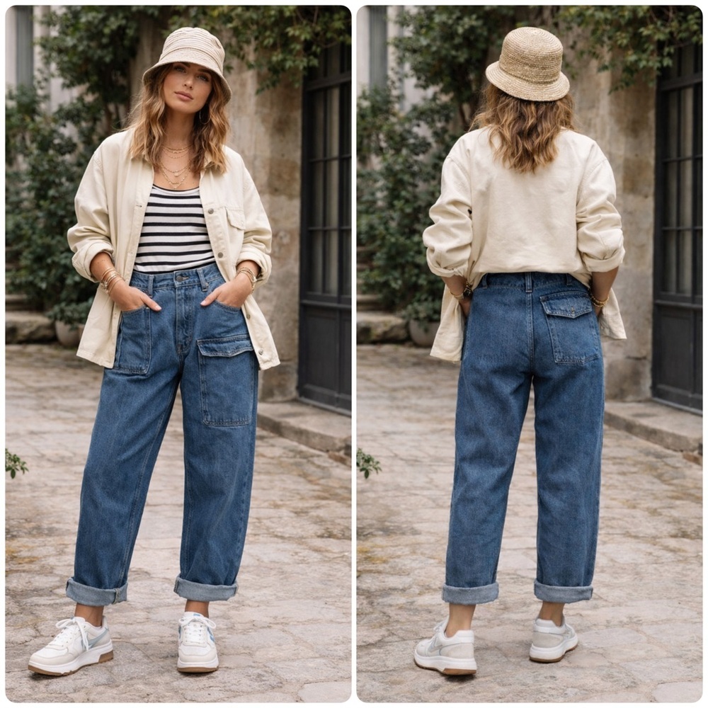 New! Girls Of Dust Guerilla Utility Vintage WWII Inspired Blue Jeans 👖 XS